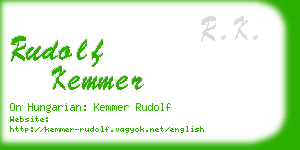 rudolf kemmer business card